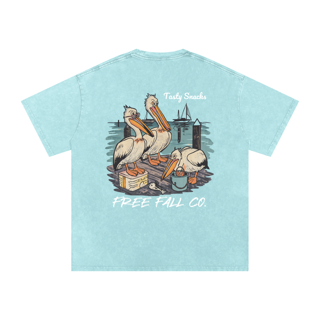 Snow Washed Oversized Cotton T-Shirt