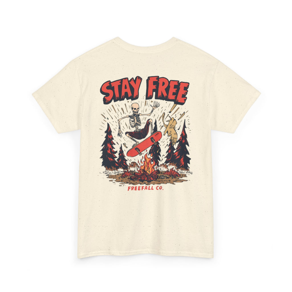 Stay Free Skate Tee — "Stay Free" Graphic Skateboard T-Shirt