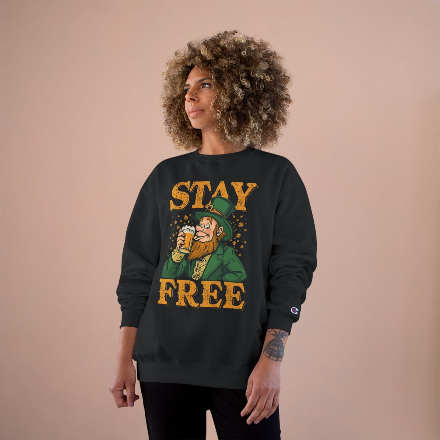 Stay Free Leprechaun Champion Sweater