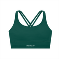 Dark Green Strappy Criss-Cross Sports Bra