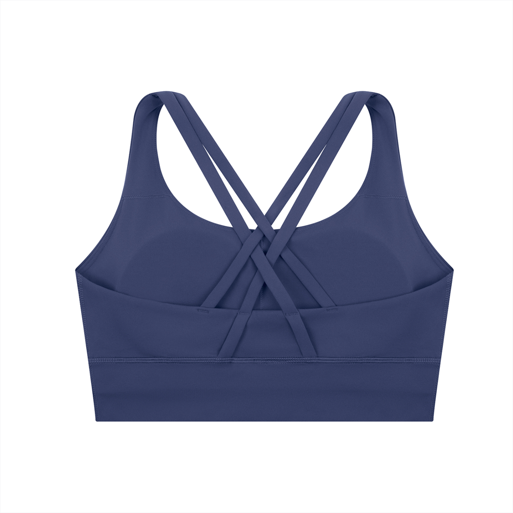 Royale Blue Strappy Criss-Cross Sports Bra