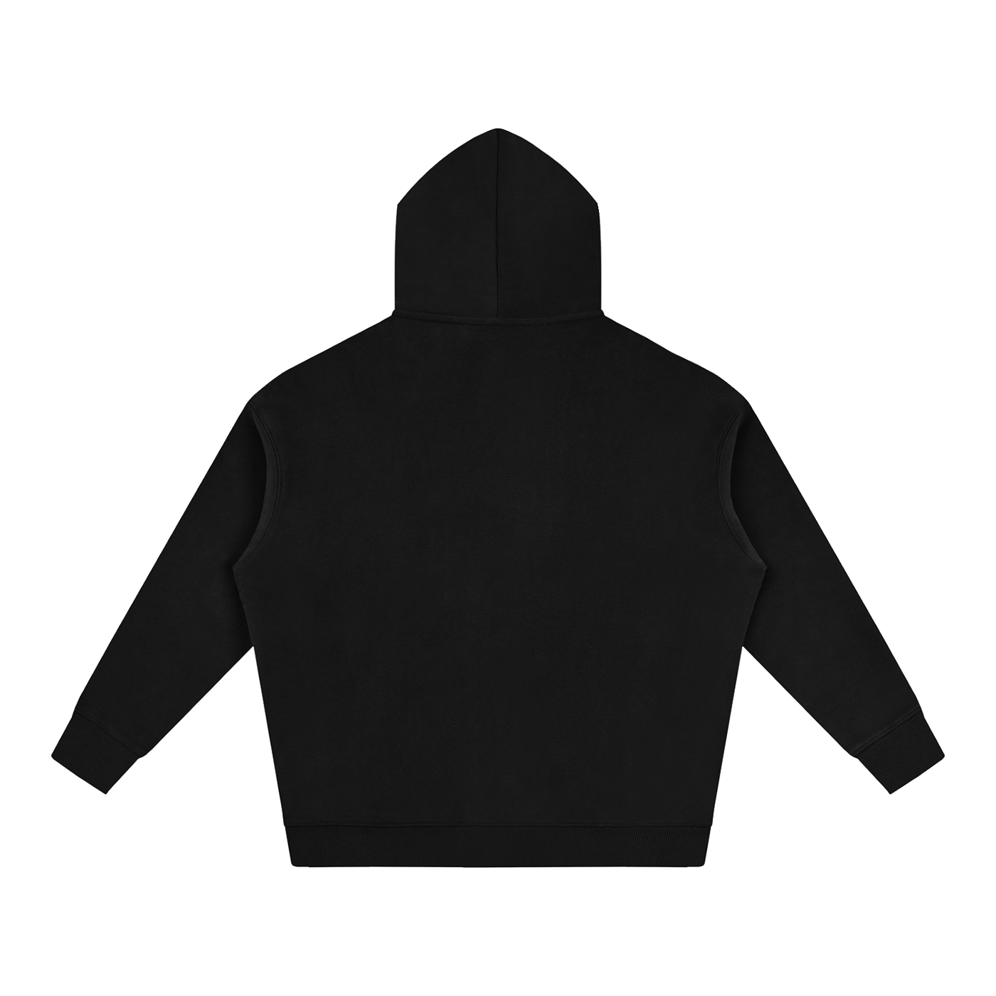 Oversize Red & Black Side Quest Fleeced Hoodie