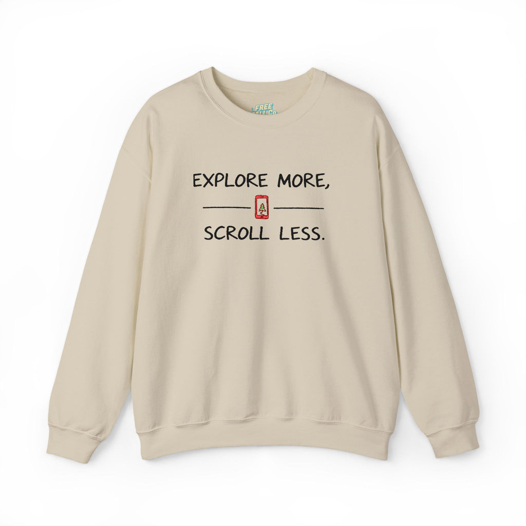 Explore More Scroll Less Embroidered Sweatshirt