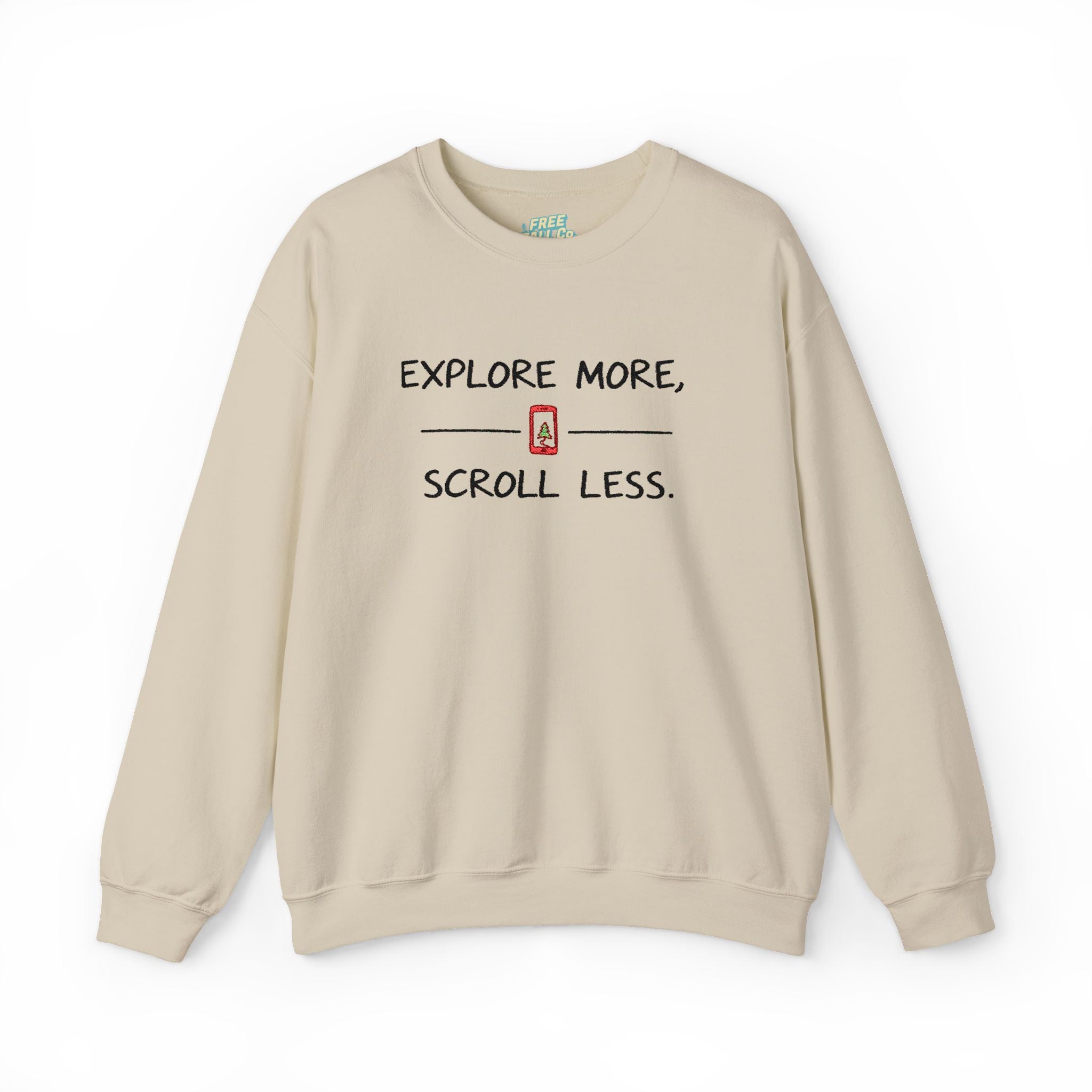 Explore More Scroll Less Embroidered Sweatshirt