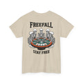 Freefall Poker Skeleton Tee — "Freefall Stay Free" Graphic T-Shirt