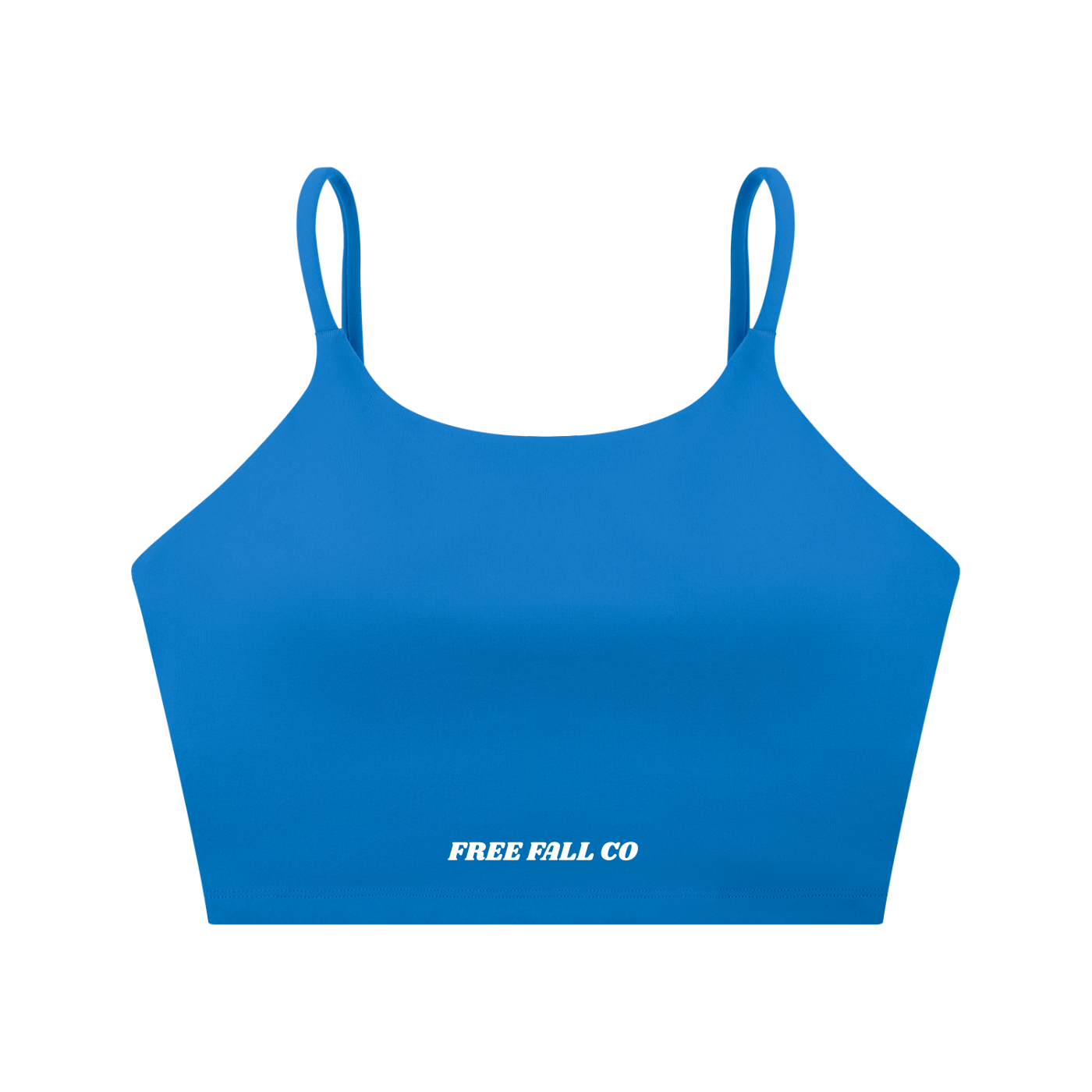 Colorful Blue Spaghetti Strap Yoga Sports Bra