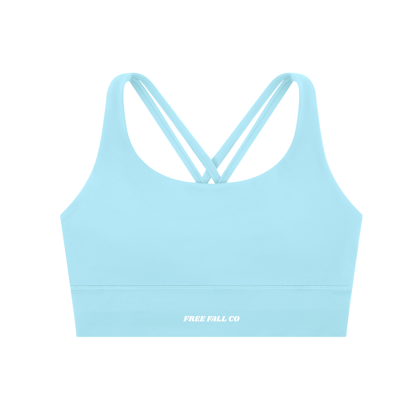 Light Blue Strappy Criss-Cross Sports Bra