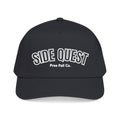 Side Quest Black Retro Adventure Embroidered Hat
