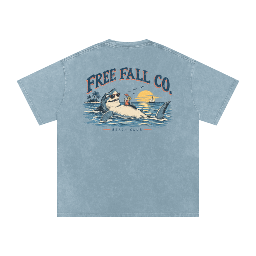 Snow Washed Oversized Cotton T-Shirt