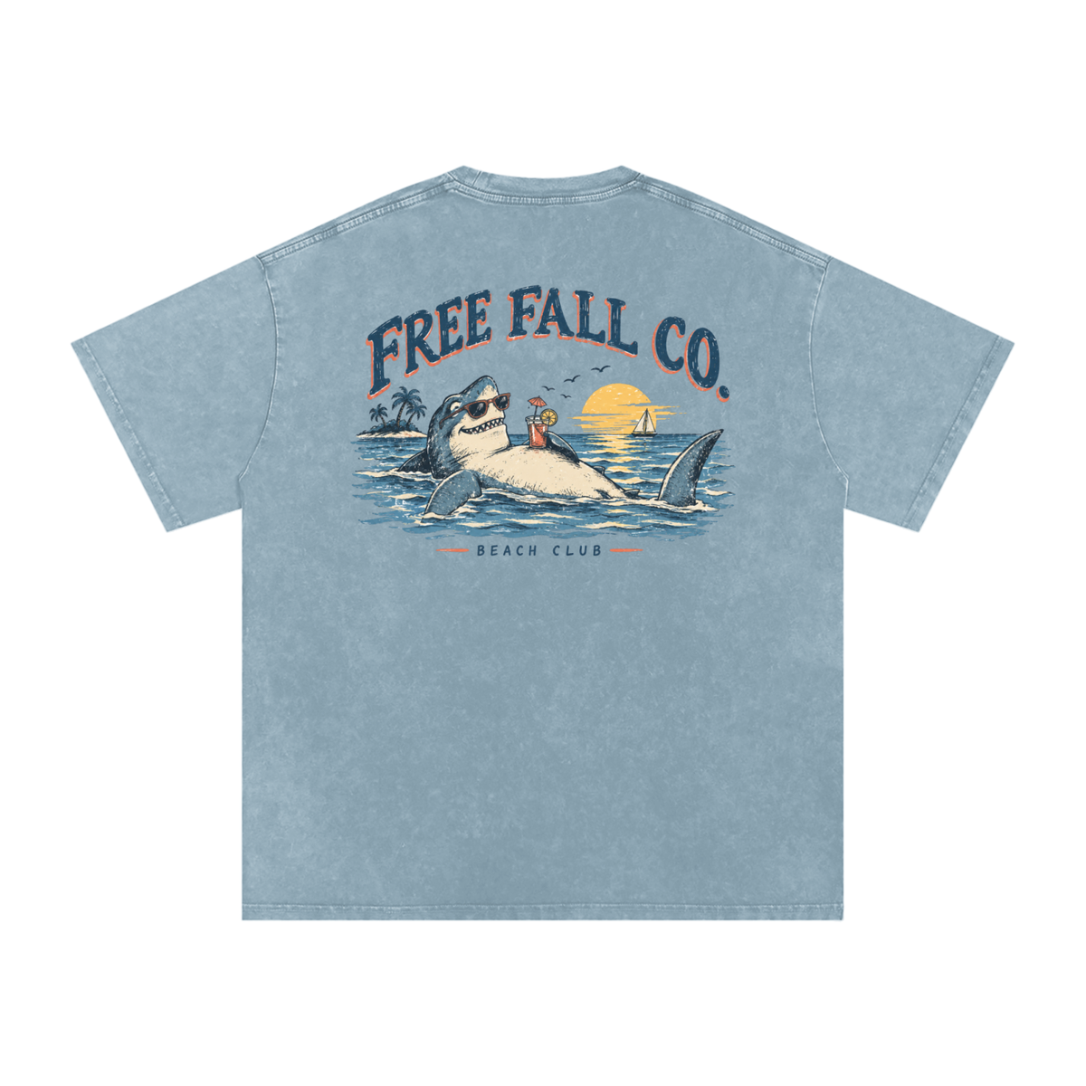 Snow Washed Oversized Cotton T-Shirt