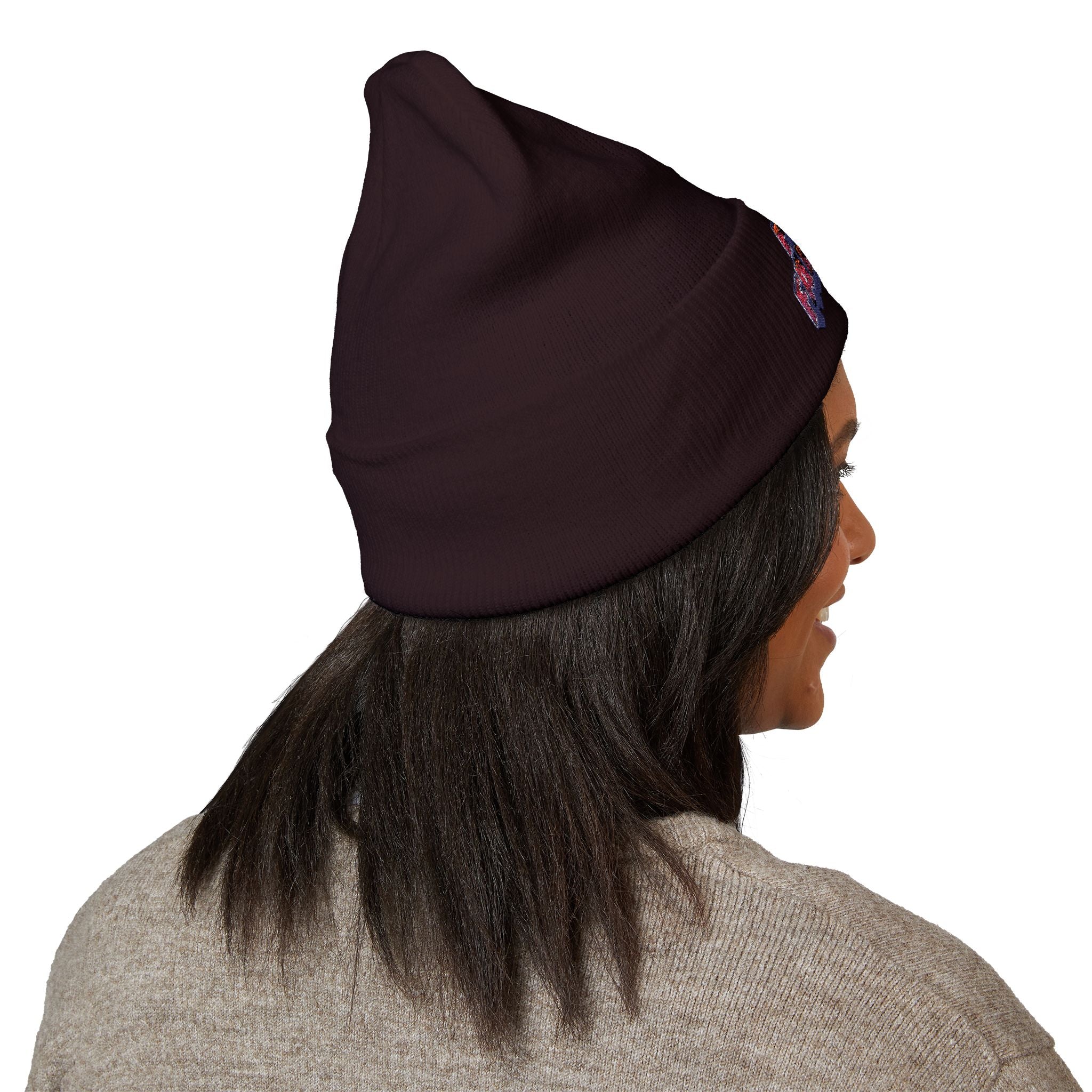 Embroidered 'Free Fall Co.' Cuffed Beanie — Cozy Knit Winter Hat
