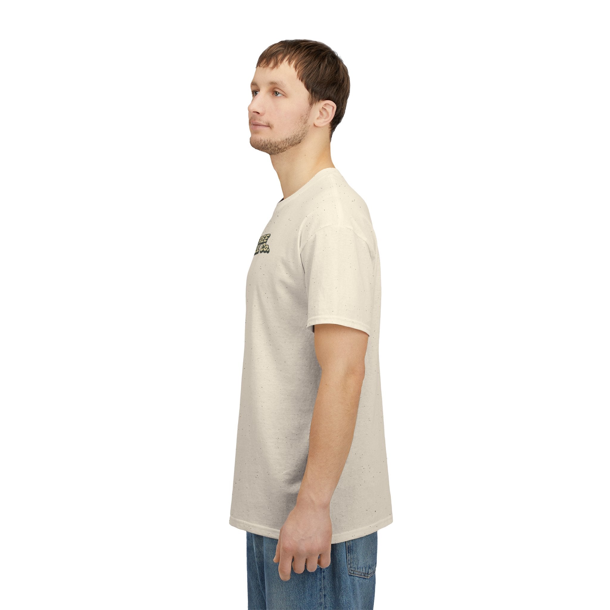 Nature Scene T-Shirt — Mountain Lake Forest Graphic Tee ("Free Fall Co.")