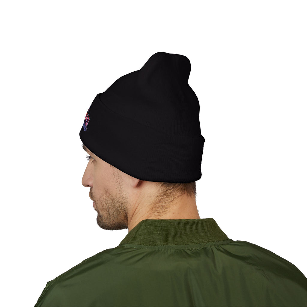 Embroidered 'Free Fall Co.' Cuffed Beanie — Cozy Knit Winter Hat