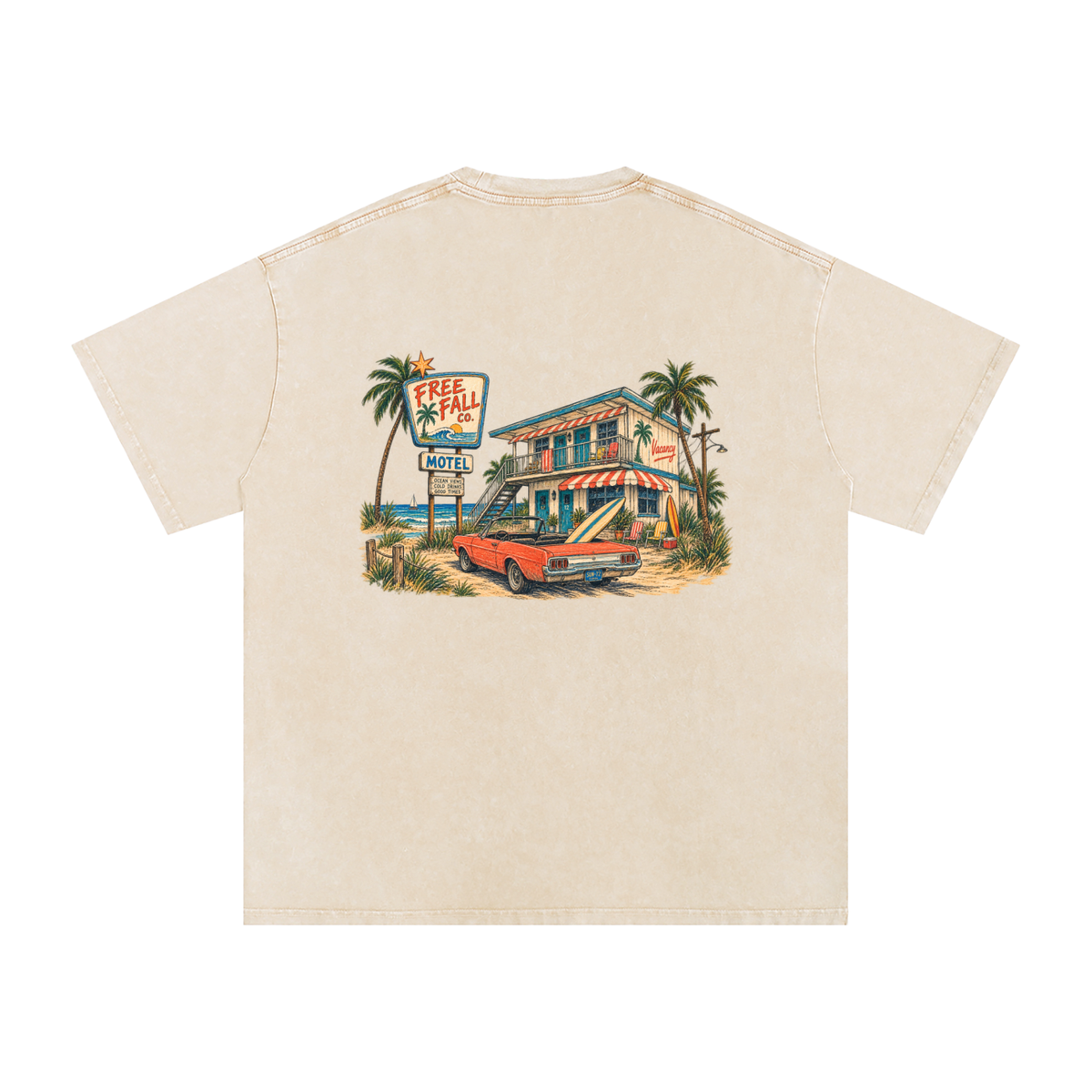 Snow Washed Oversized Cotton T-Shirt