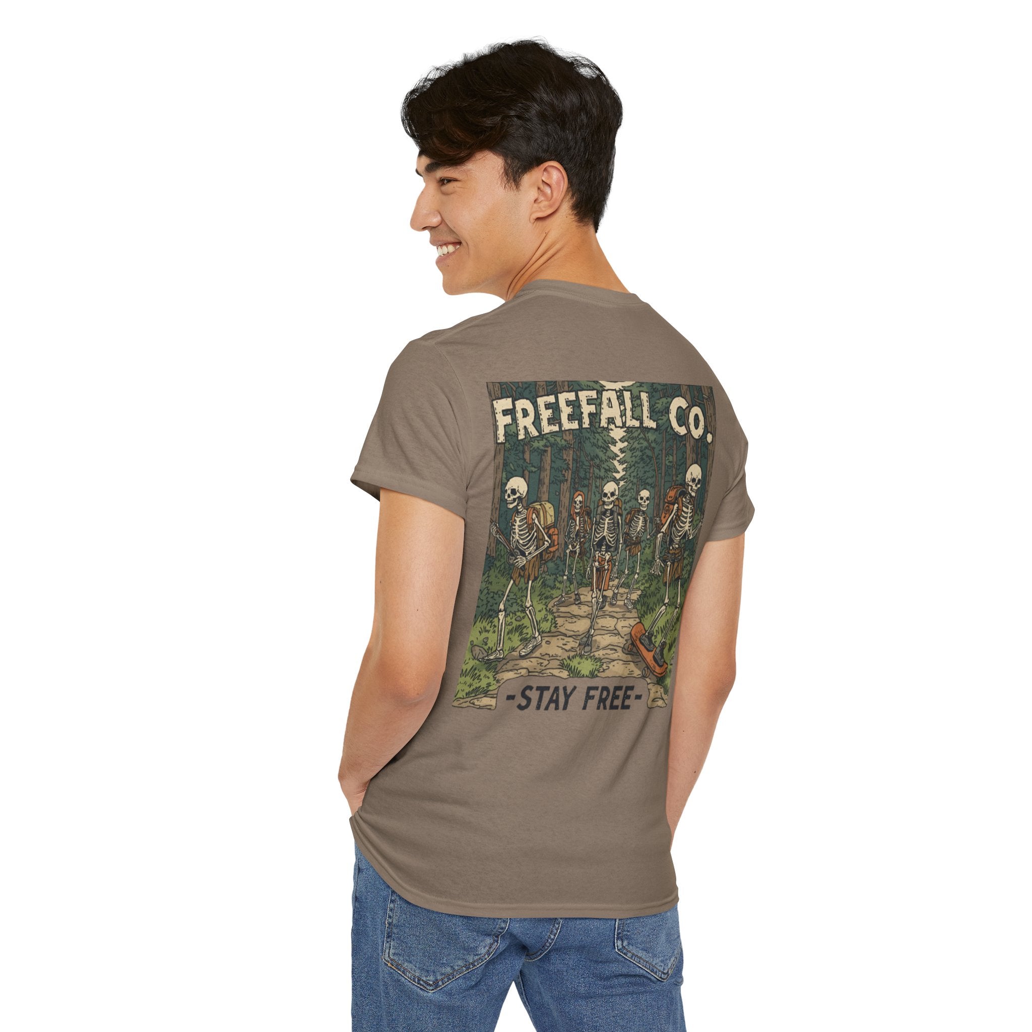 Freefall Co. 'Stay Free' Skeleton Crew Hiking Tee