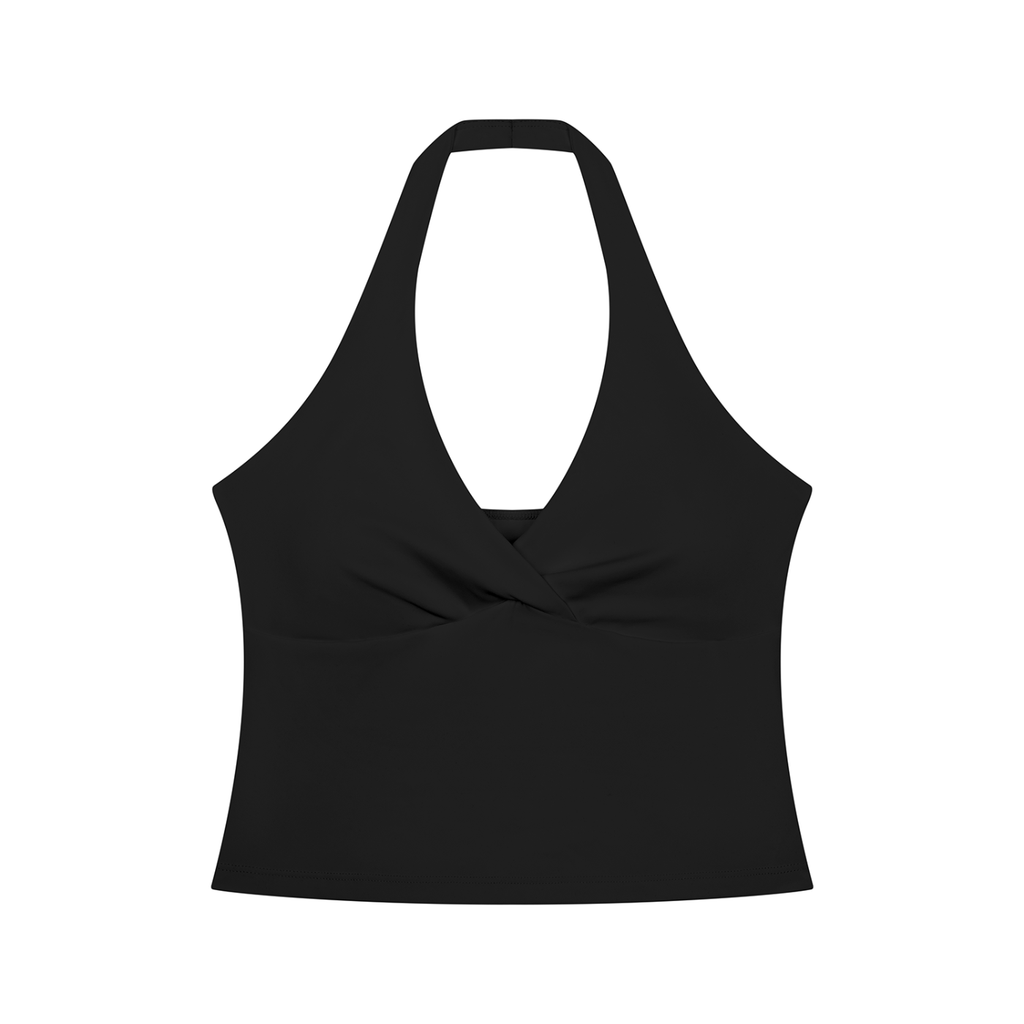 Women’s Ruched Halter Yoga Tank Top