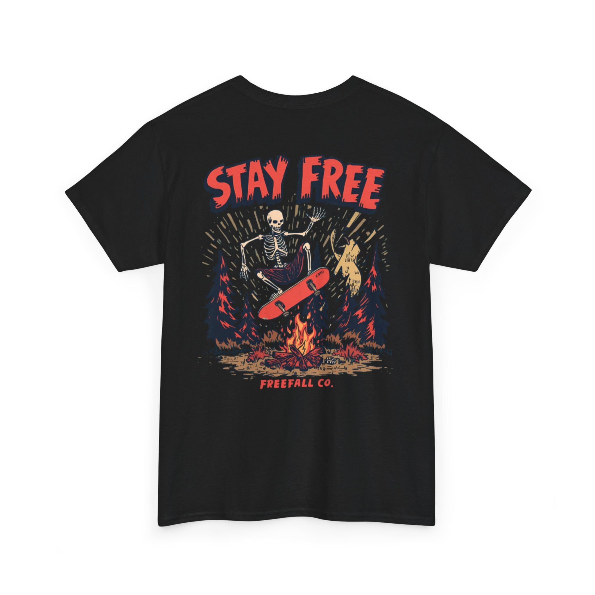 Stay Free Skate Tee — "Stay Free" Graphic Skateboard T-Shirt