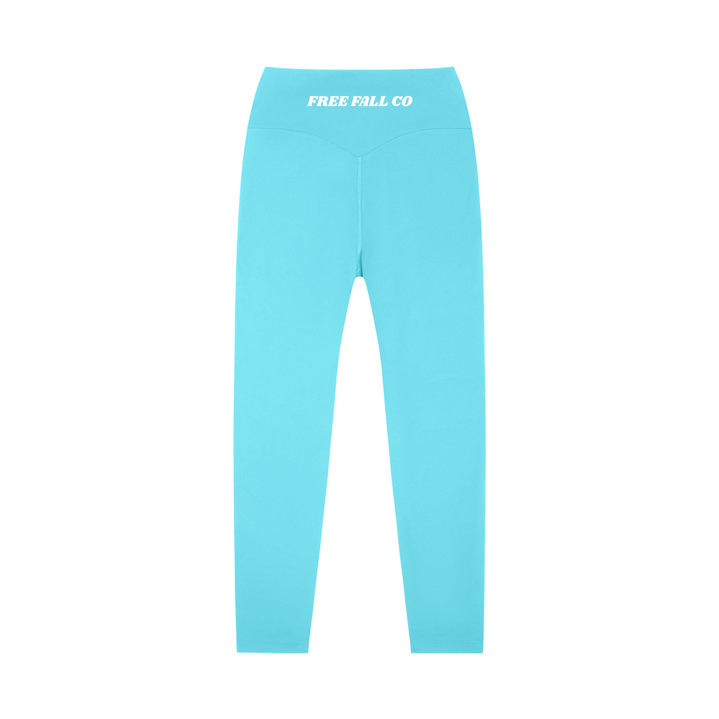 Lake Blue High-Waisted Yoga Leggings