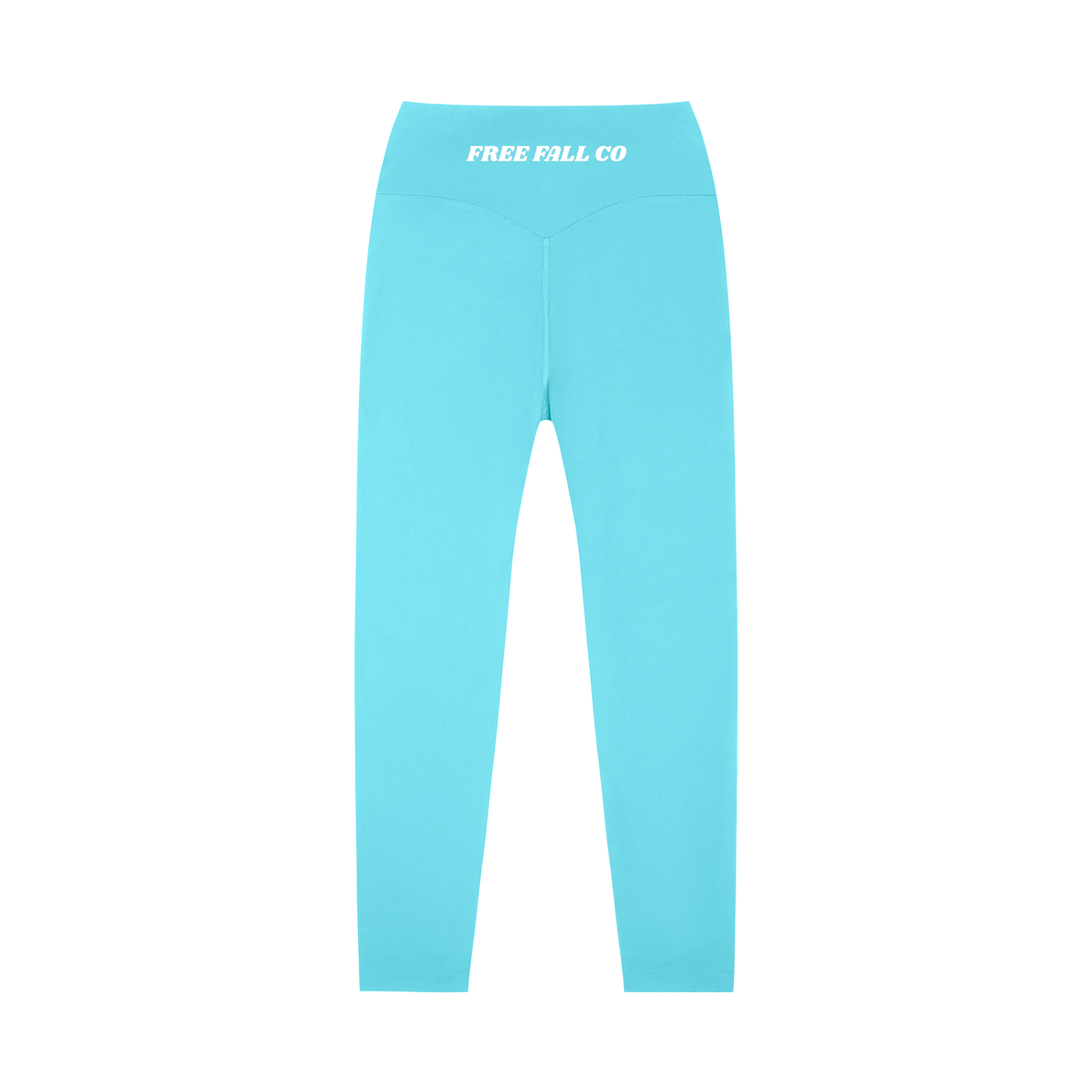 Lake Blue High-Waisted Yoga Leggings