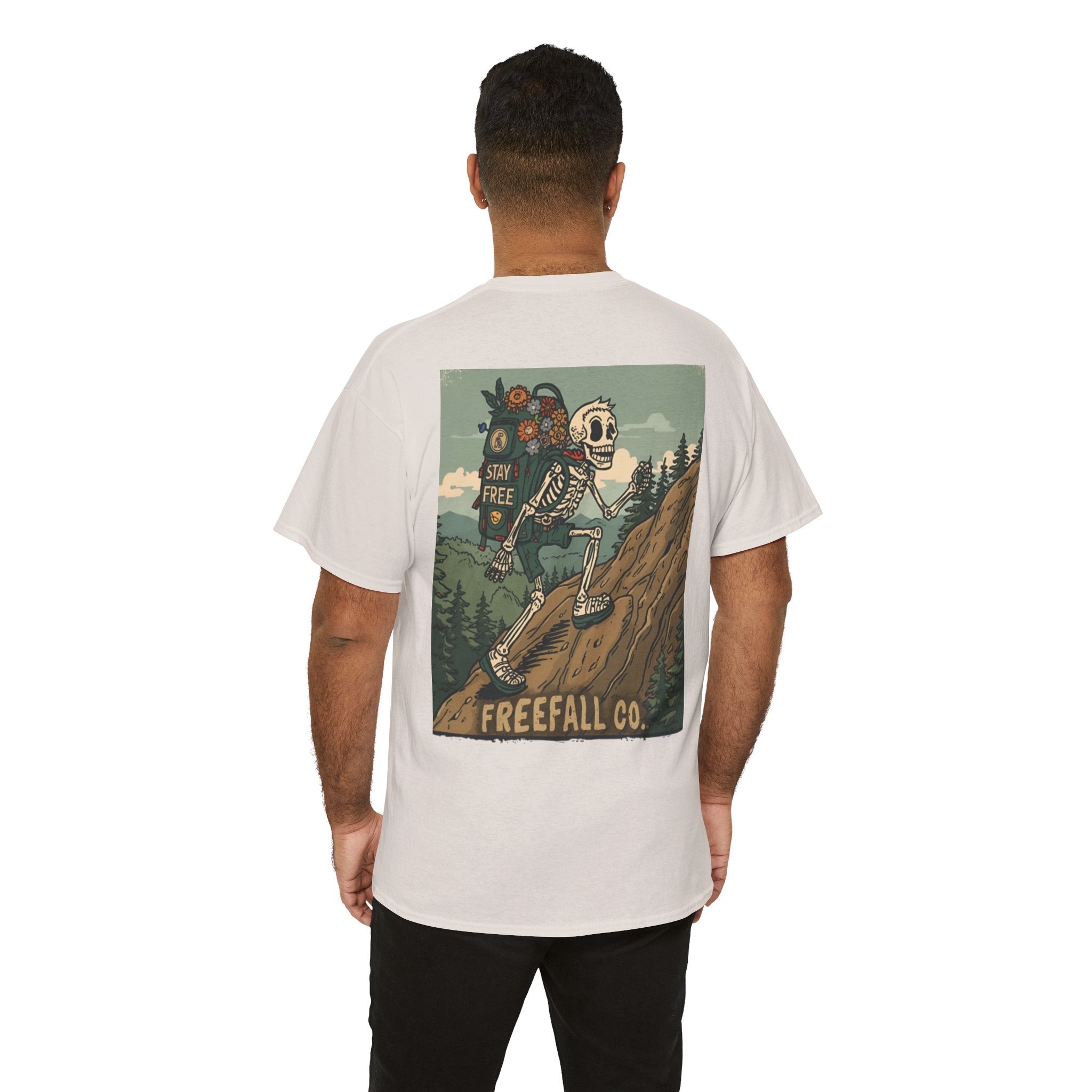 Freefall Co. Climbing Skull Tee — Adventure Graphic T-Shirt