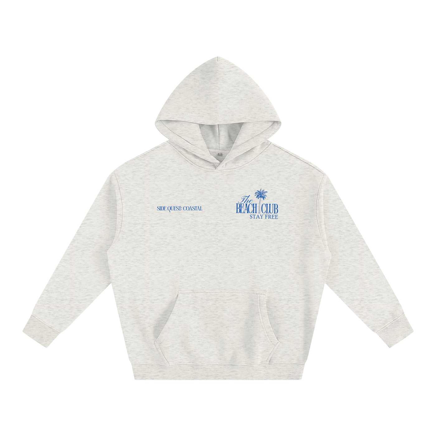 The Beach club Fleeced Hoodie - Oat Gray