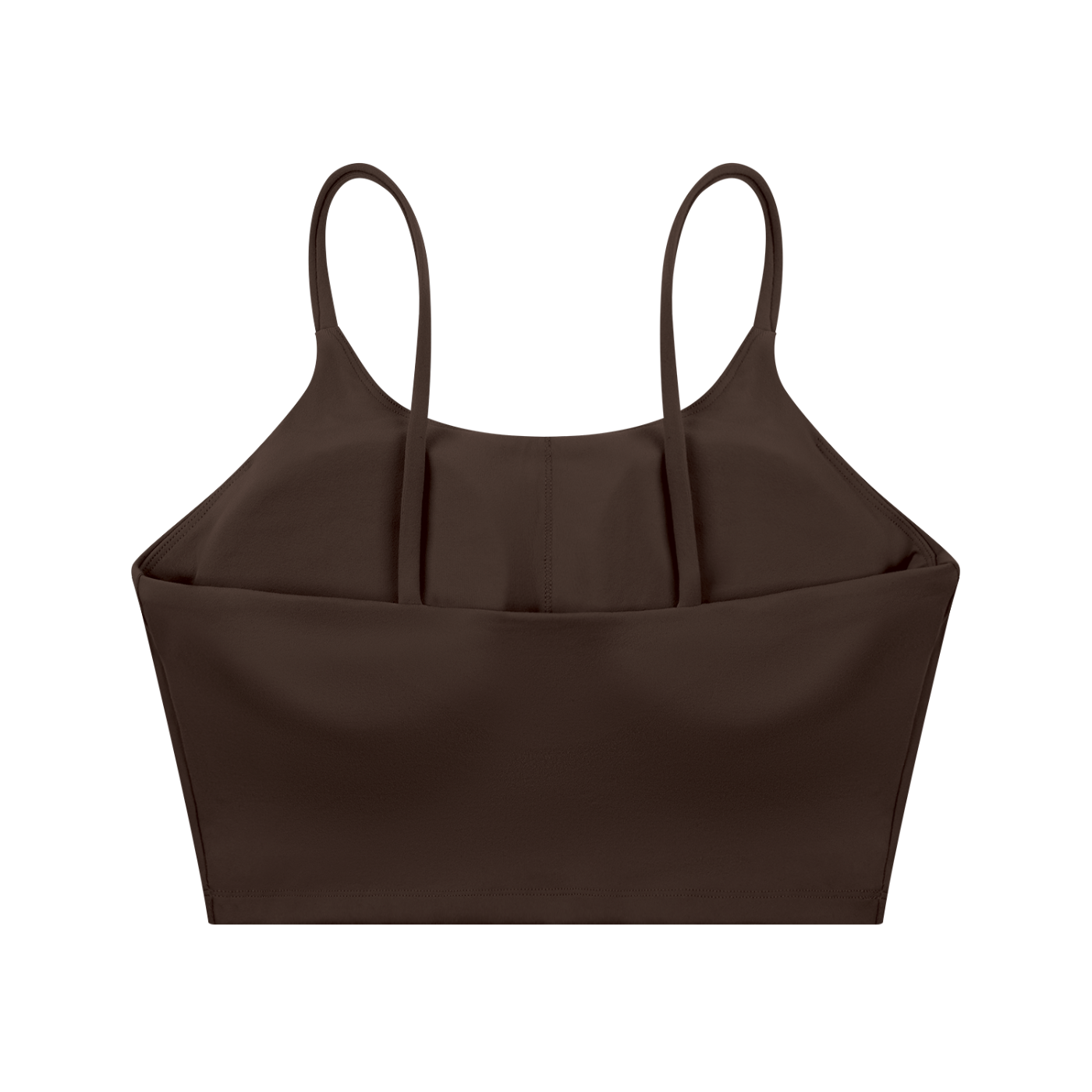 Brown Spaghetti Strap Yoga Sports Bra