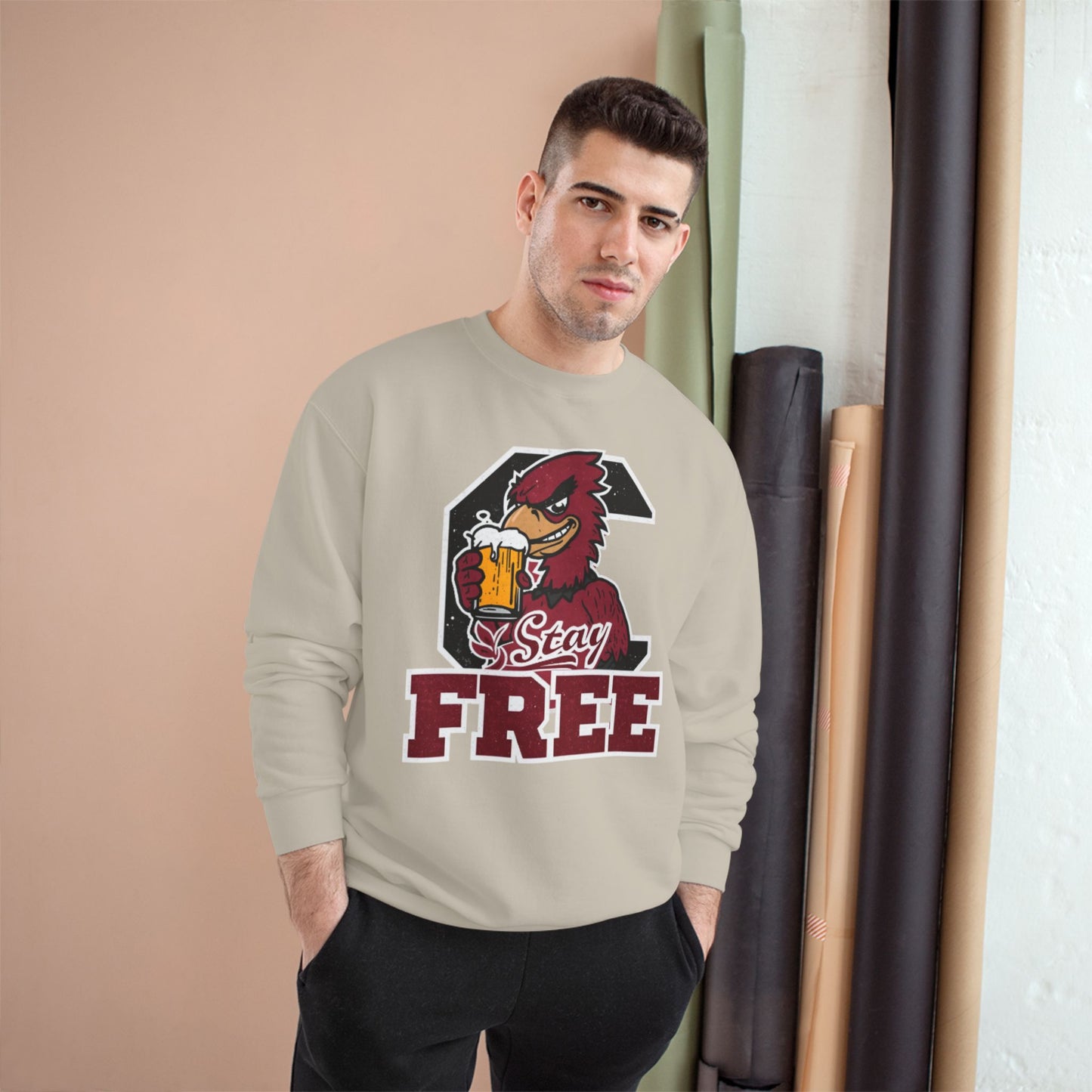 Stay Free Red Chicken Champion Crewneck