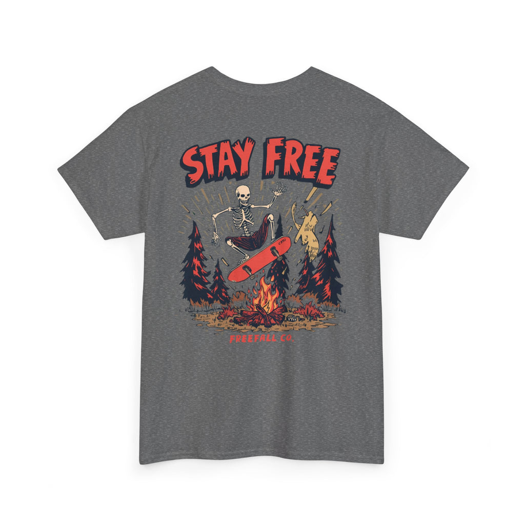 Stay Free Skate Tee — "Stay Free" Graphic Skateboard T-Shirt