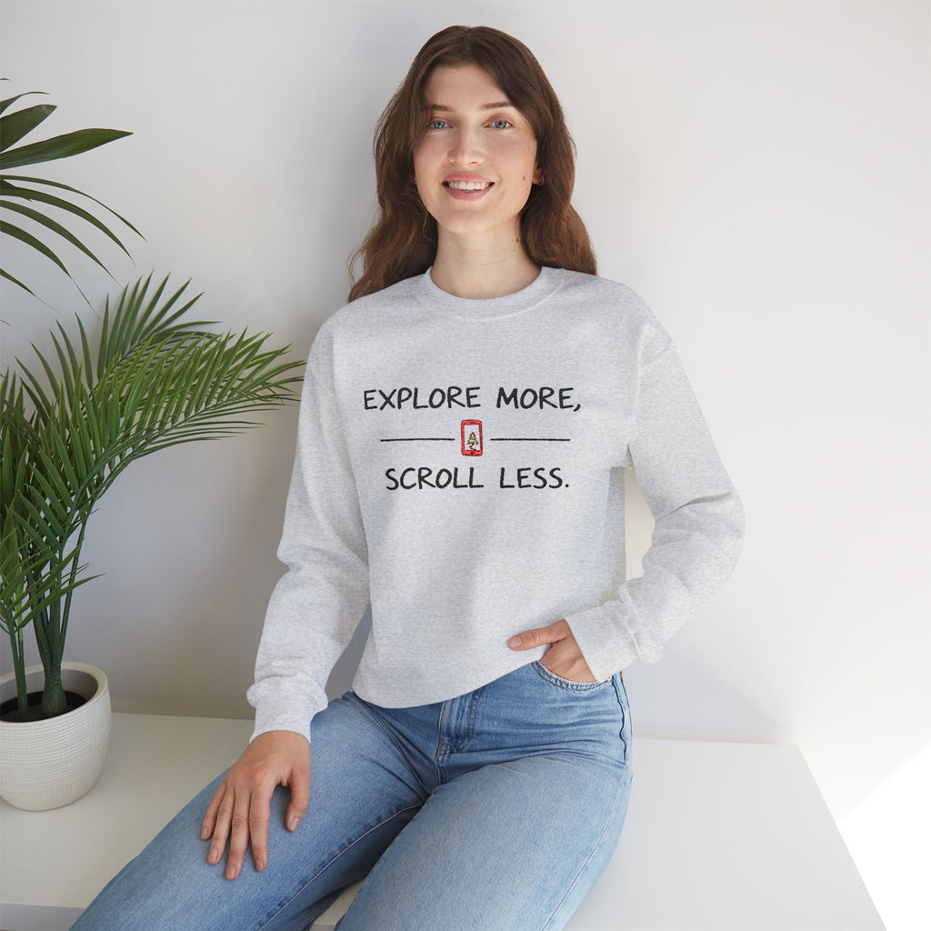 Explore More Scroll Less Embroidered Sweatshirt