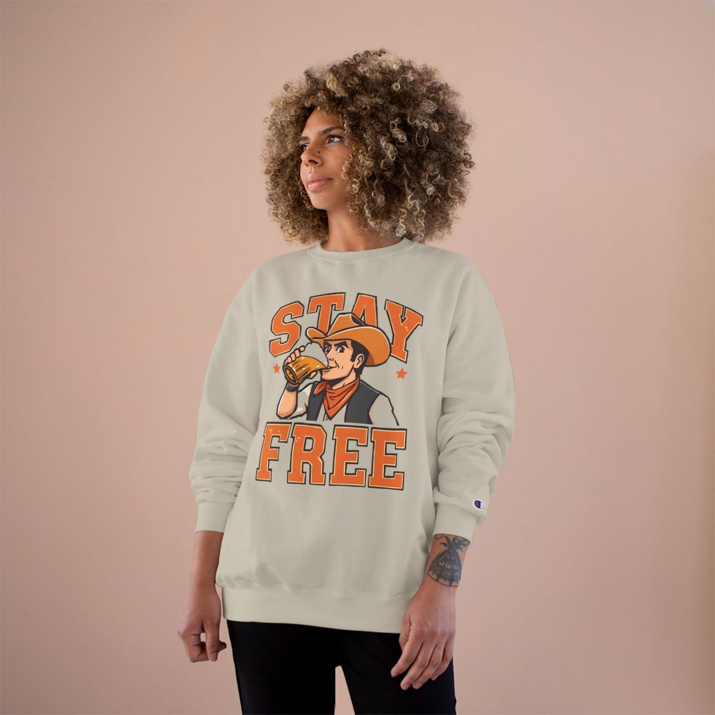 Stay Free Cowboys Champion Crewneck