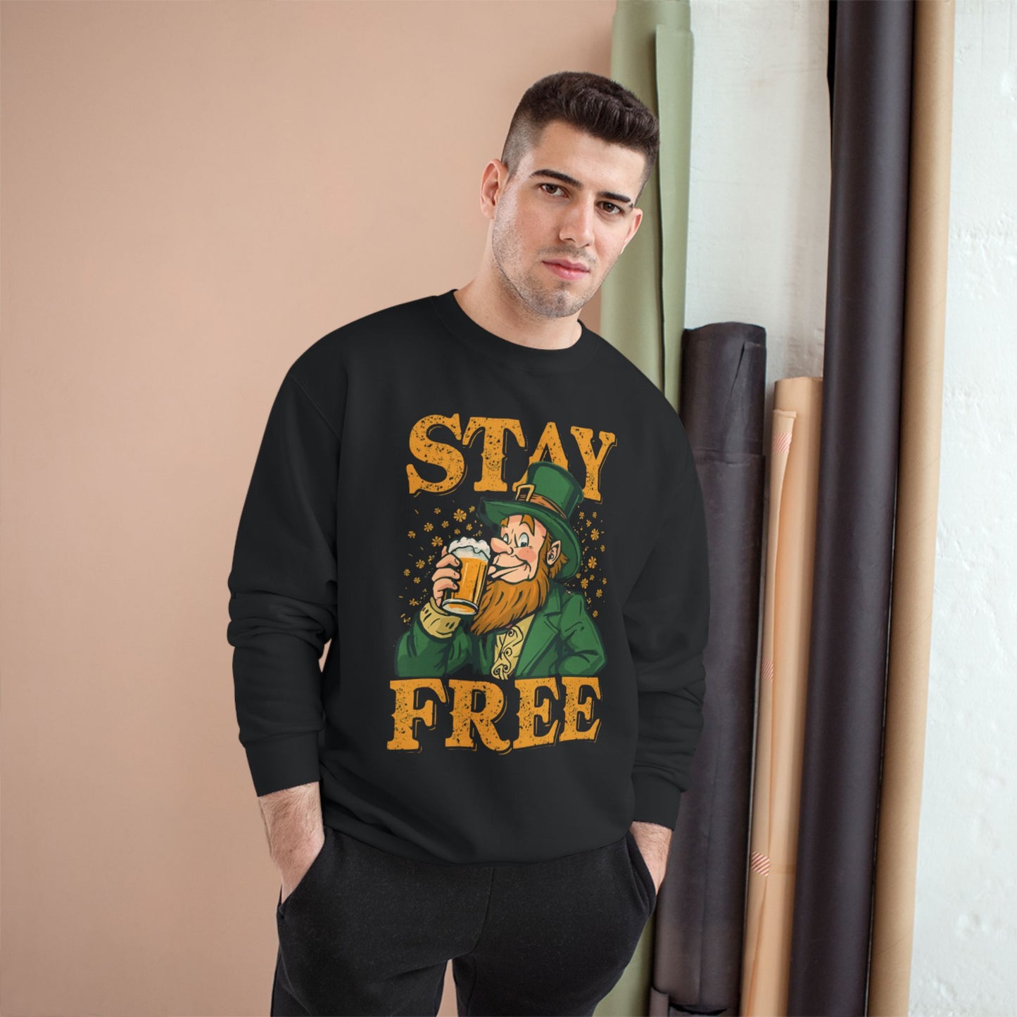 Stay Free Leprechaun Champion Sweater