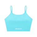 Lake Blue Spaghetti Strap Yoga Sports Bra