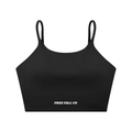 Black Spaghetti Strap Yoga Sports Bra