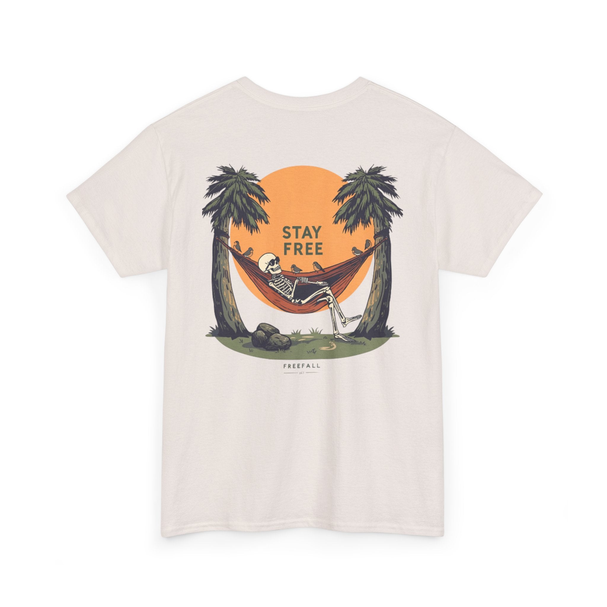 Stay Free Skeleton Beach T‑Shirt — Relaxing Summer Vibe Tee