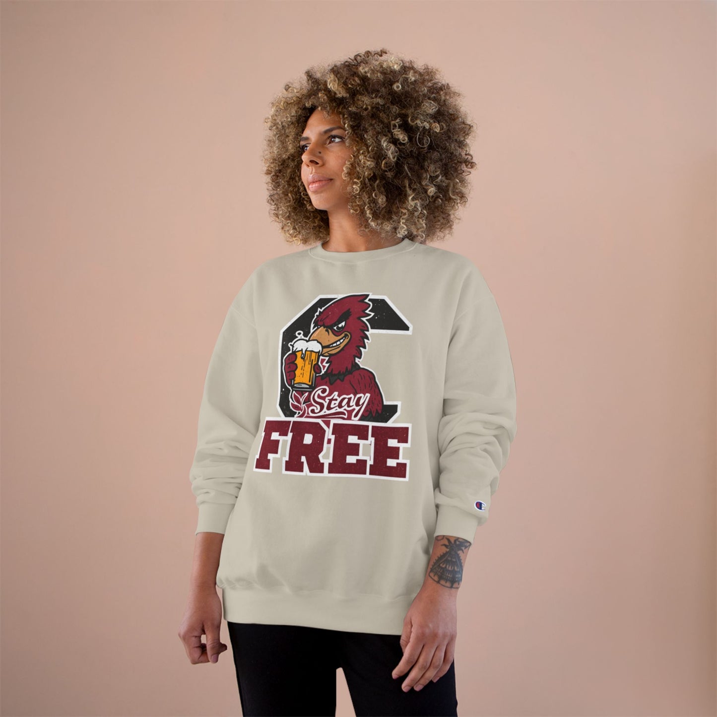 Stay Free Red Chicken Champion Crewneck