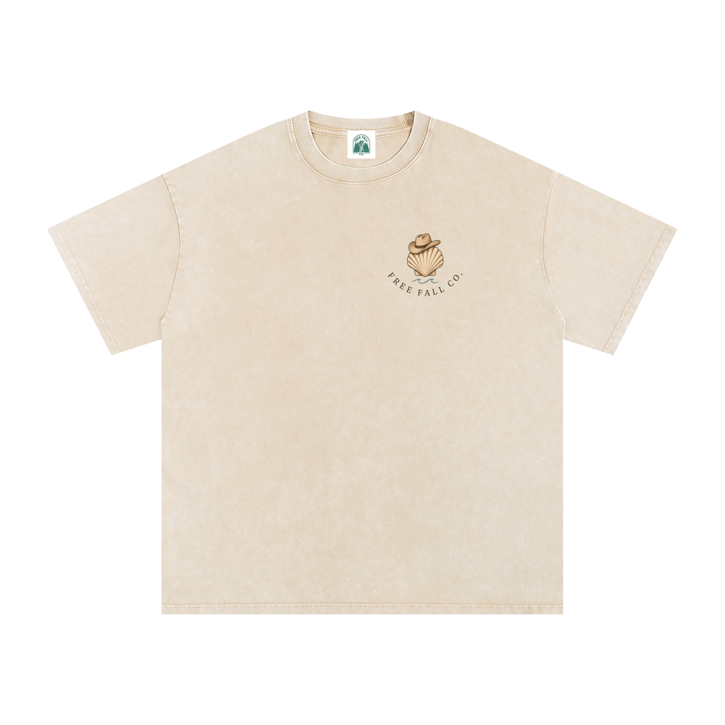 Snow Washed Oversized Cotton T-Shirt
