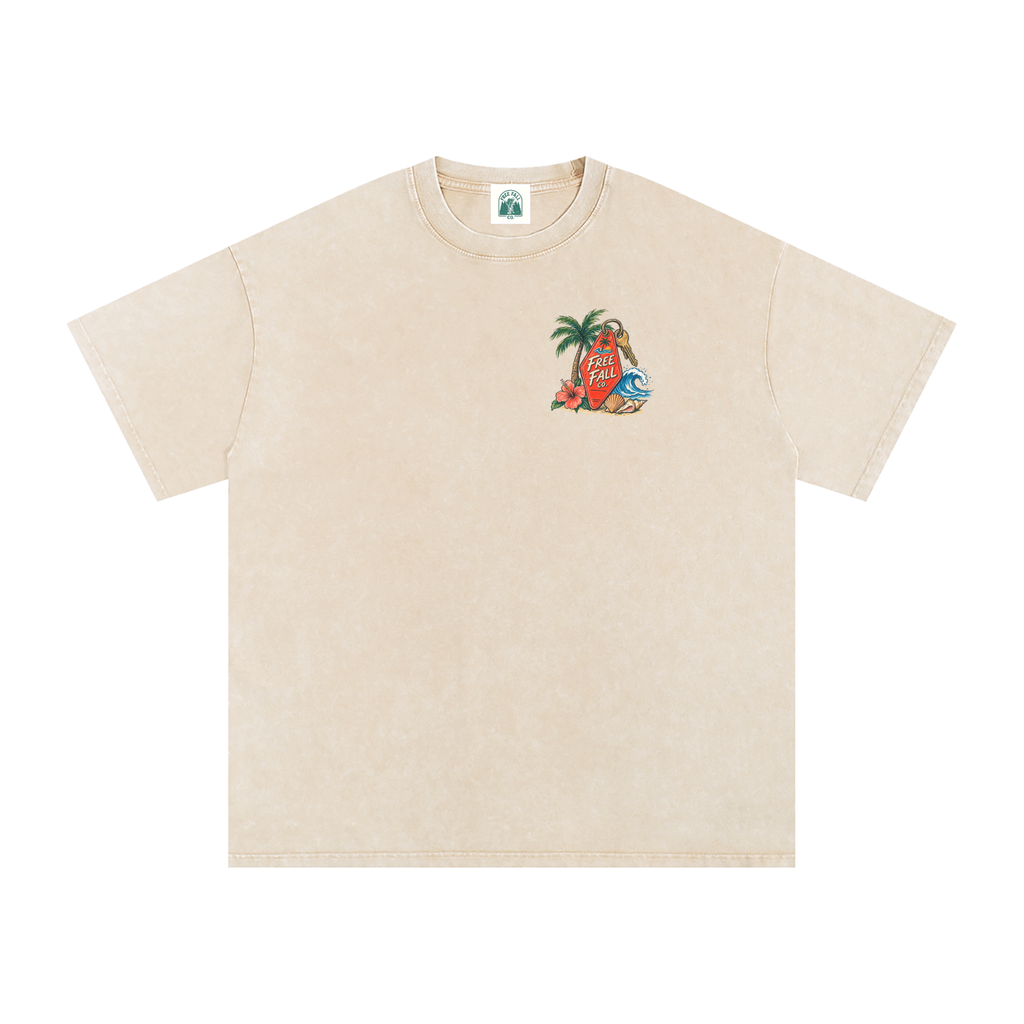 Snow Washed Oversized Cotton T-Shirt