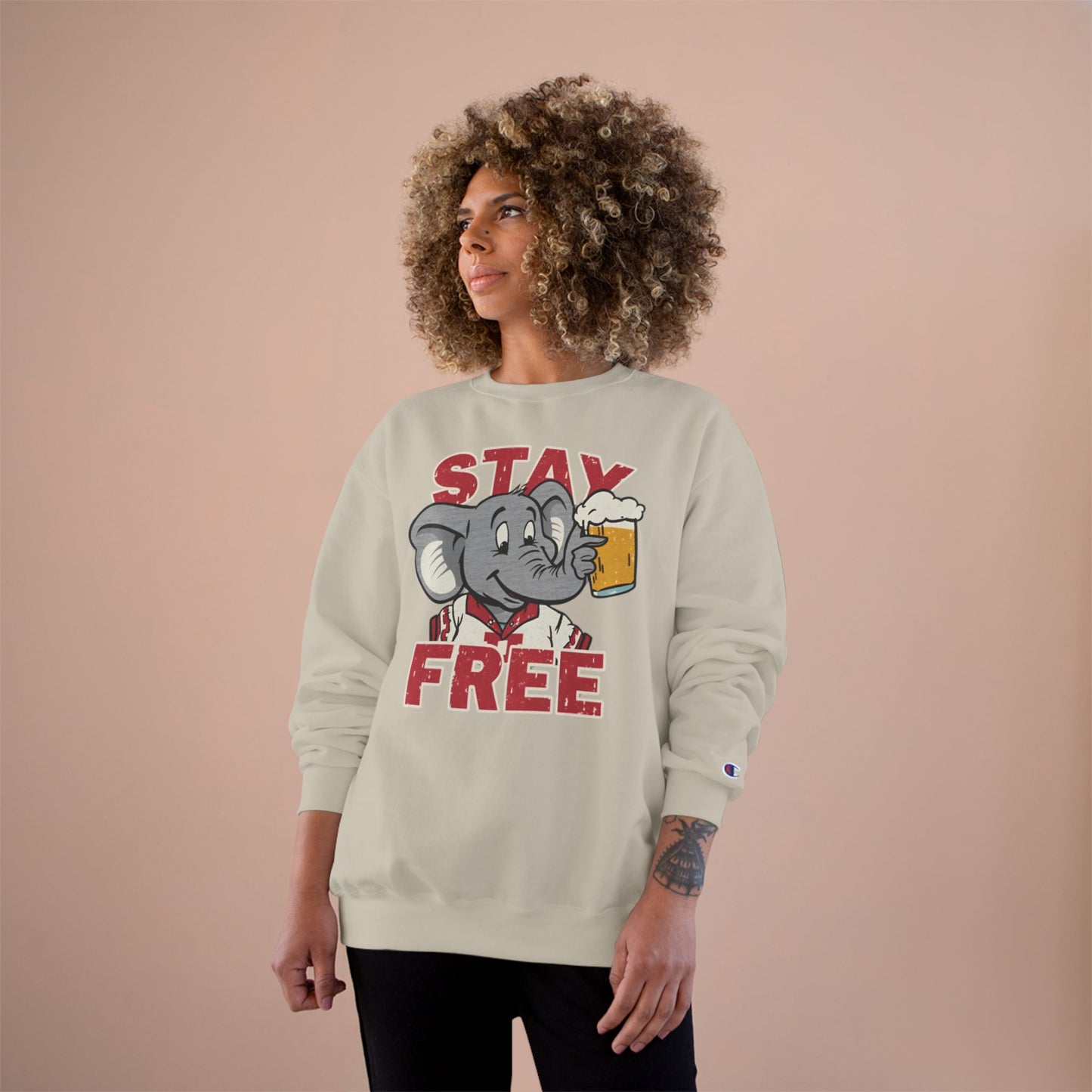 Stay Free Elephants Champion Crewneck