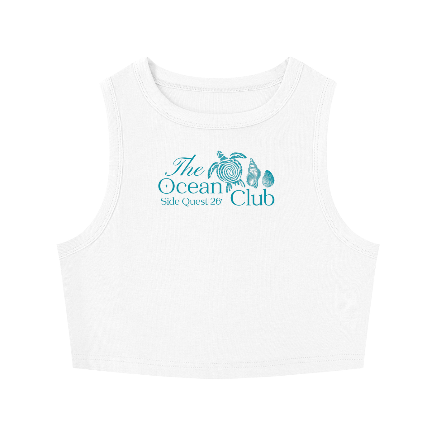 Ocean Club Women's Tight Crewneck Crop Tank Top
