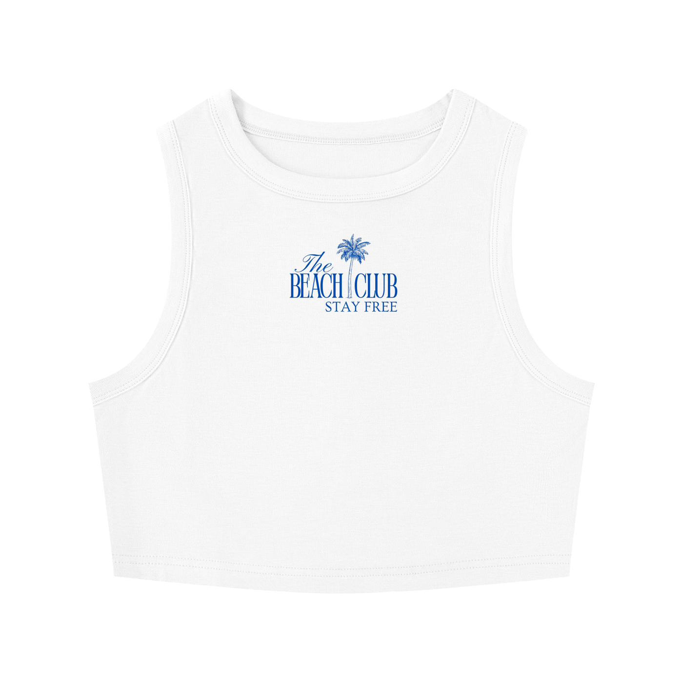 the Beach Club Women's Tight Crewneck Crop Tank Top