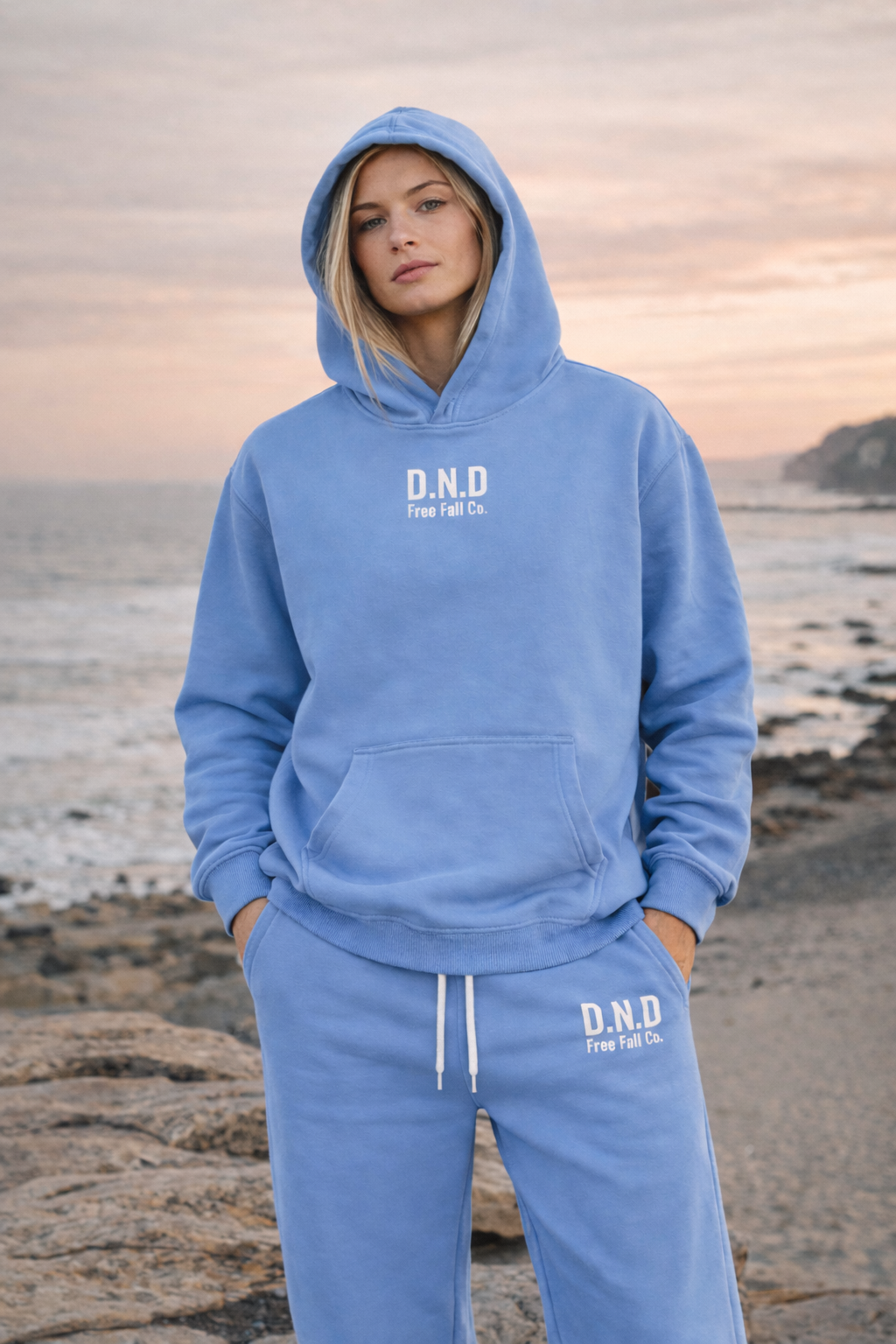 D.N.D Medium Blue full Sweat Suit