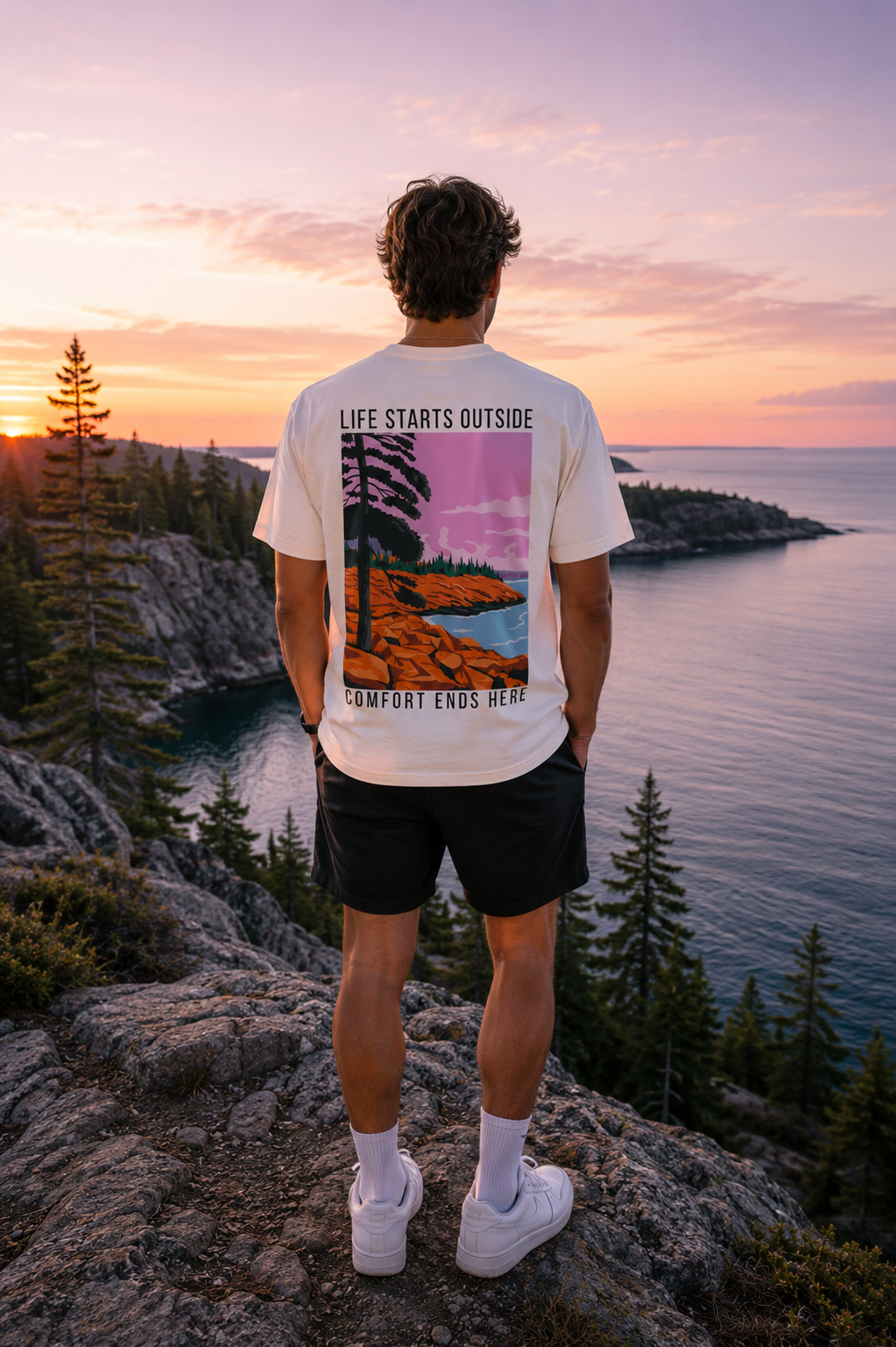 Sunset Coast Tee – Life Starts Outside