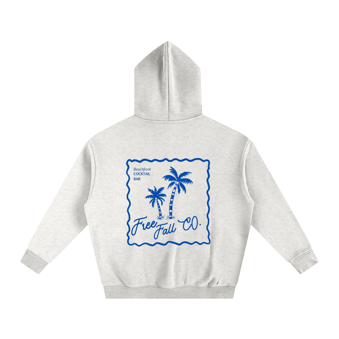 The Beach club Fleeced Hoodie - Oat Gray