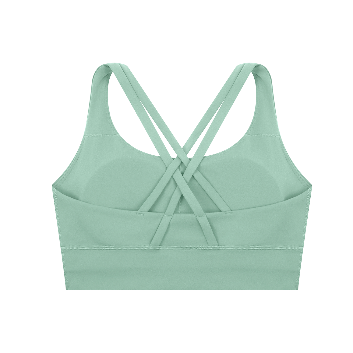 Light Green Strappy Criss-Cross Sports Bra