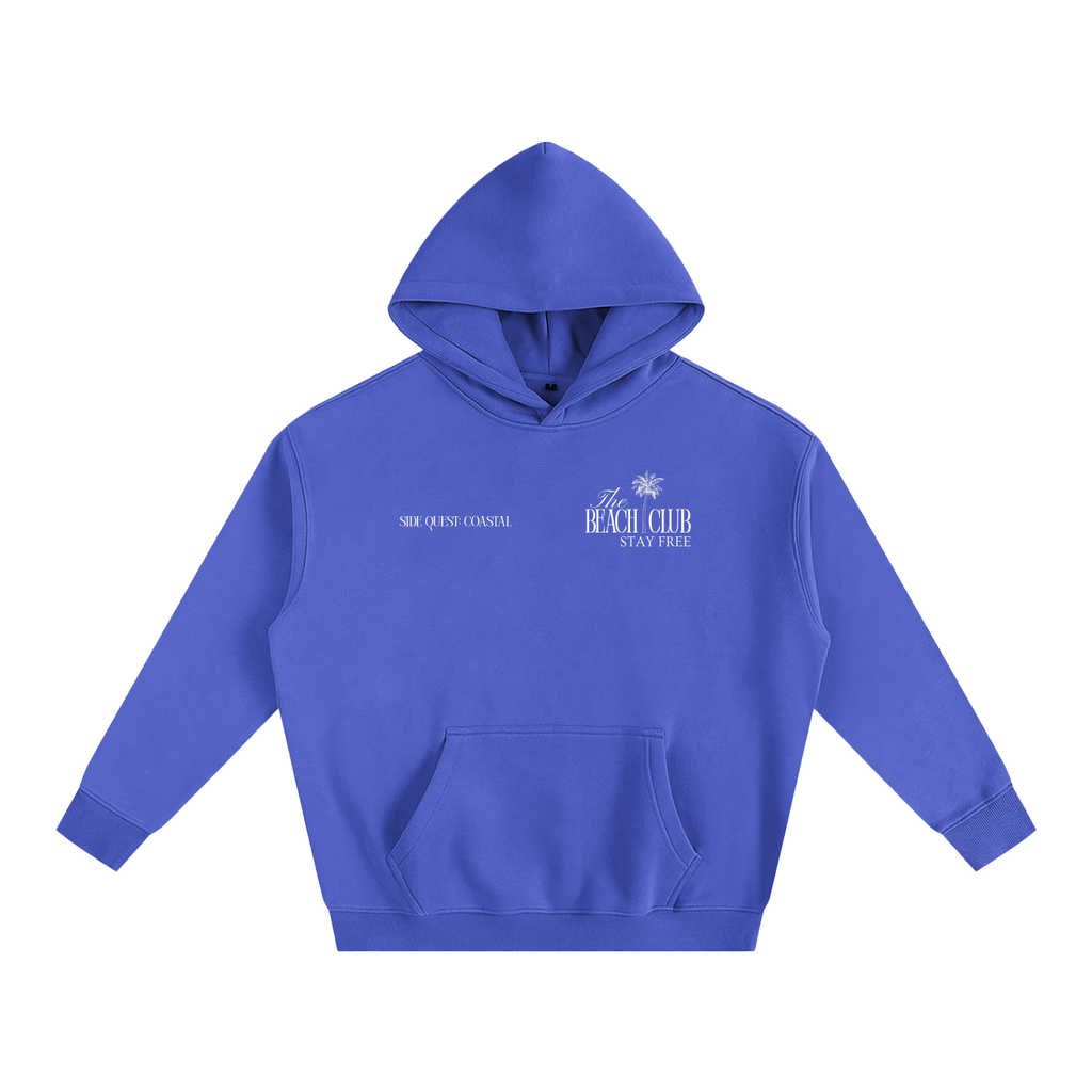 The Beach Club Fleeced Hoodie - Ocean Blue