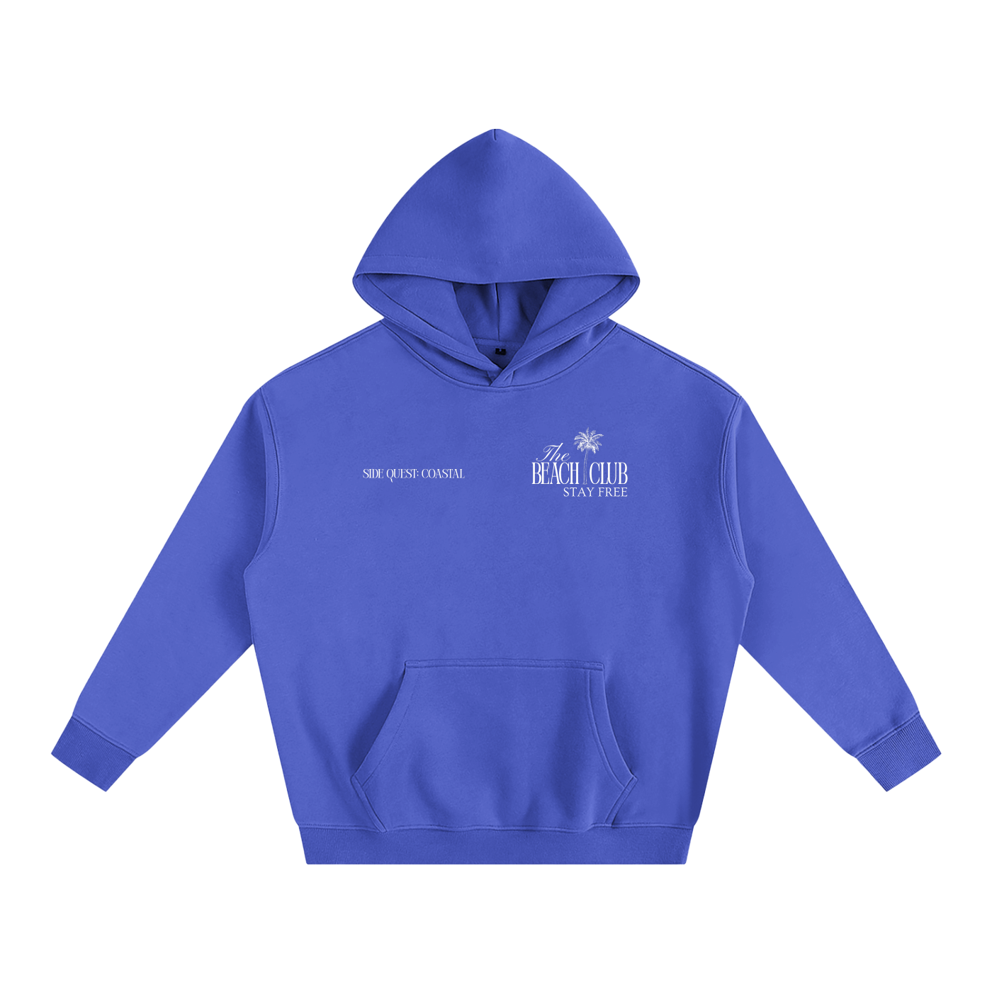 The Beach Club Fleeced Hoodie - Ocean Blue