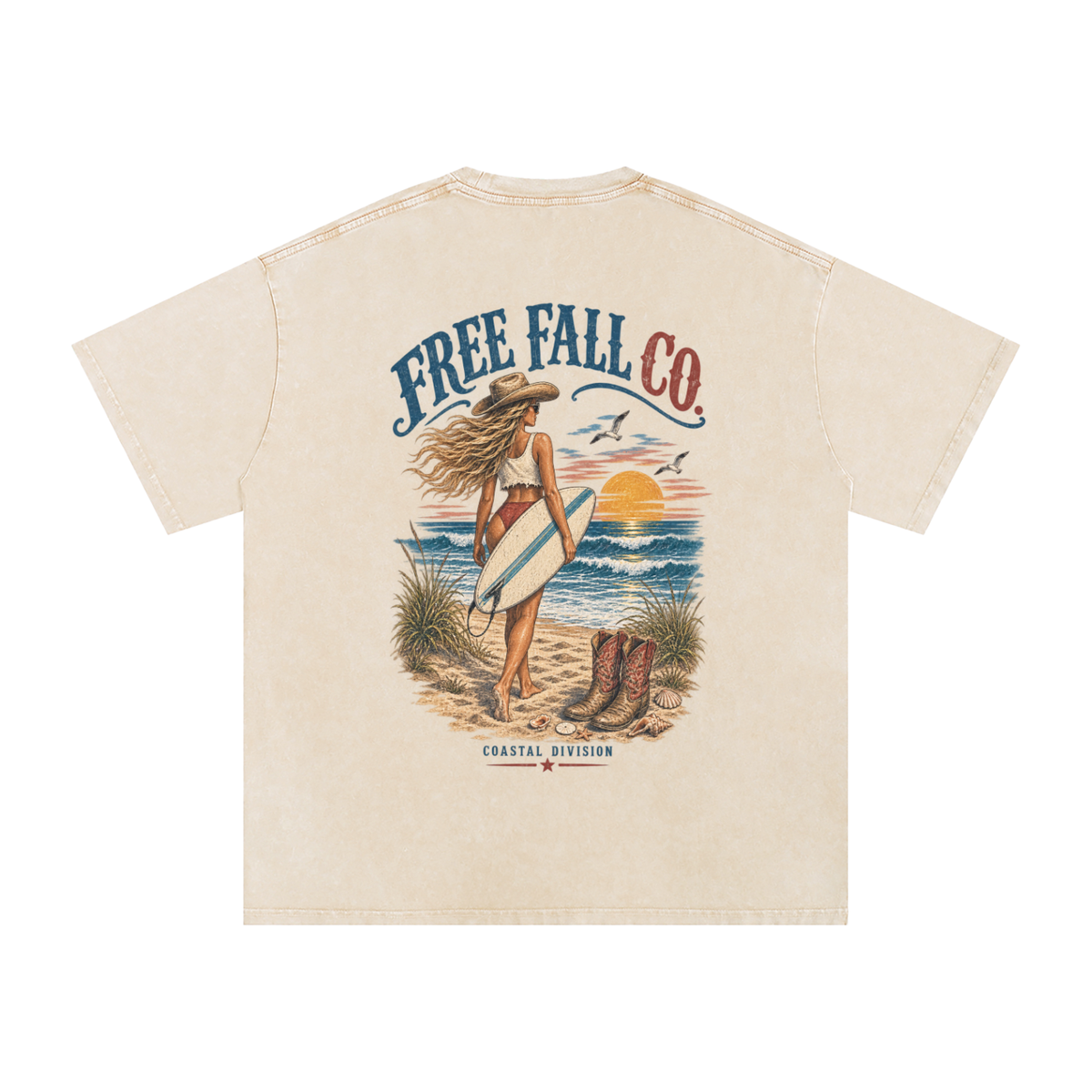 Snow Washed Oversized Cotton T-Shirt