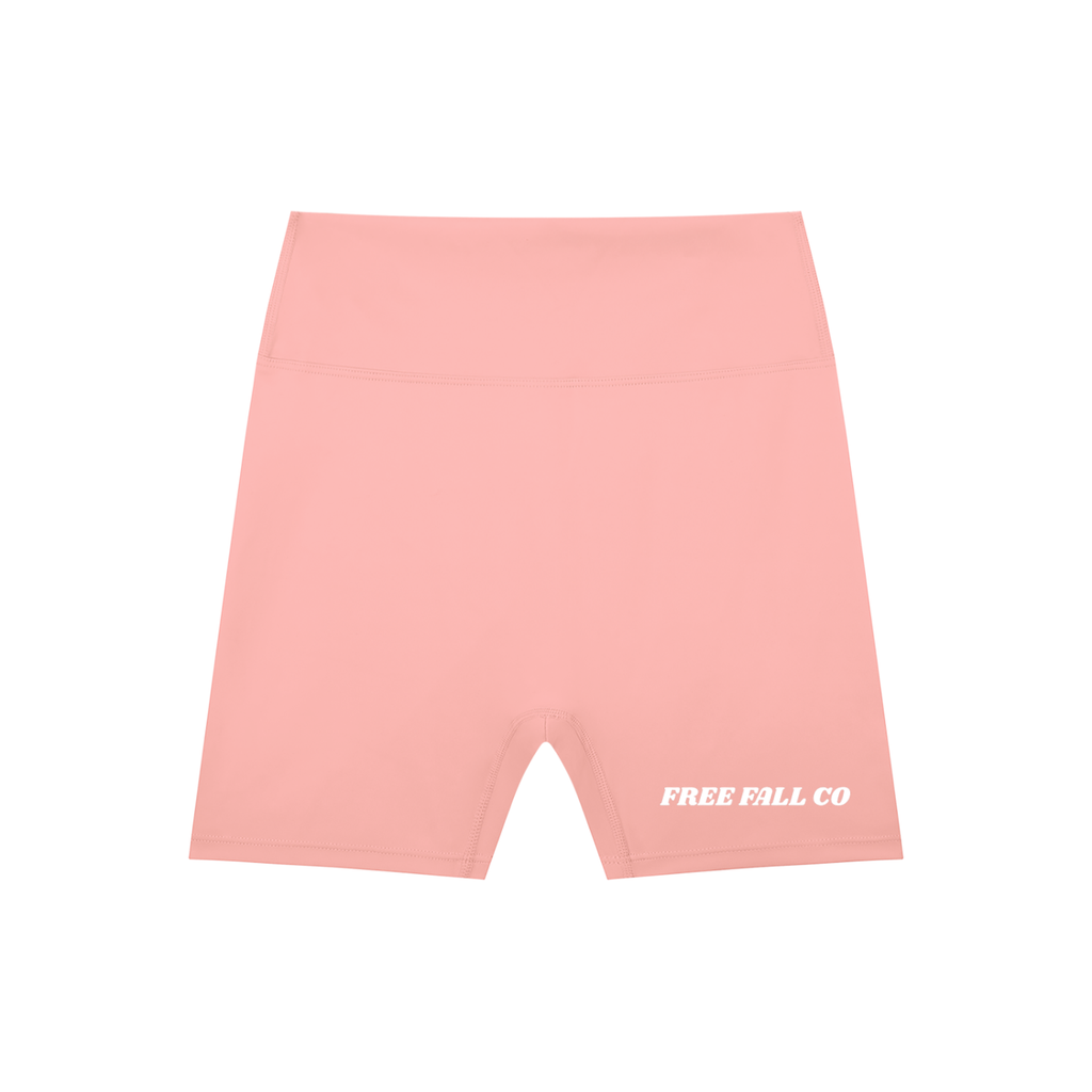 Pink High-Waisted Blend Biker Shorts