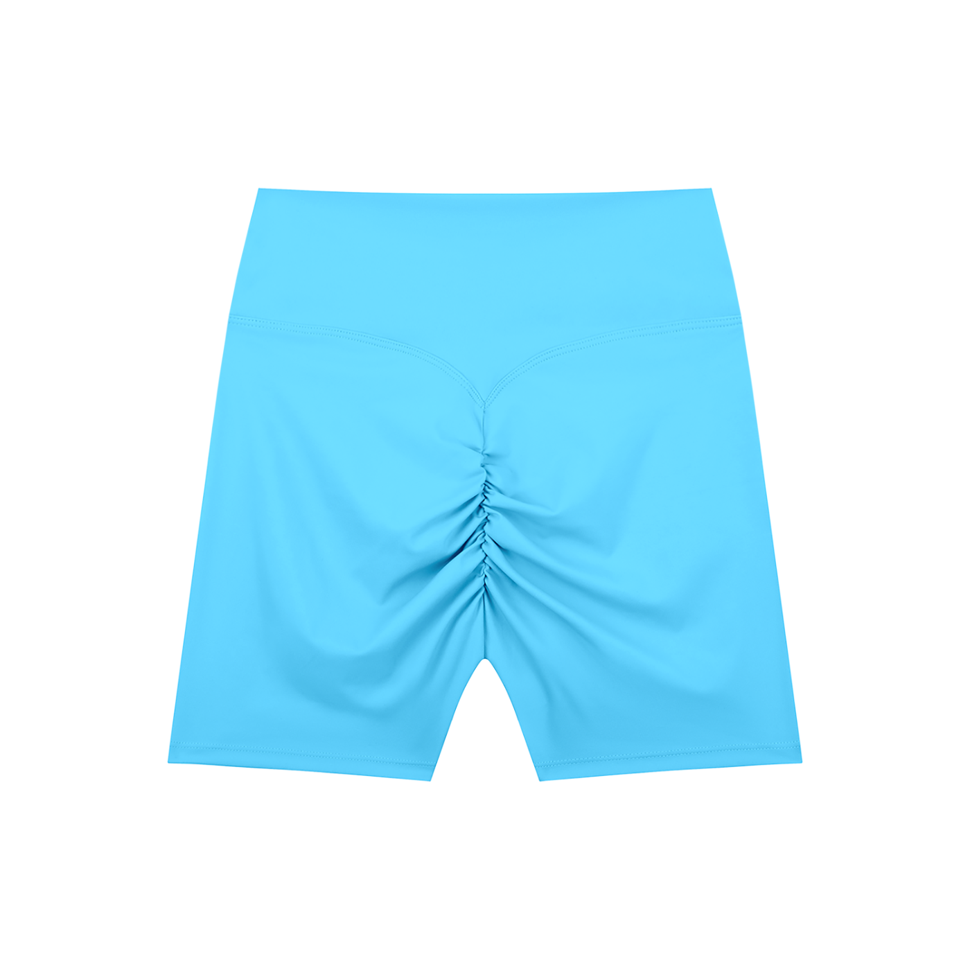 Lake Blue High-Waisted Blend Biker Shorts
