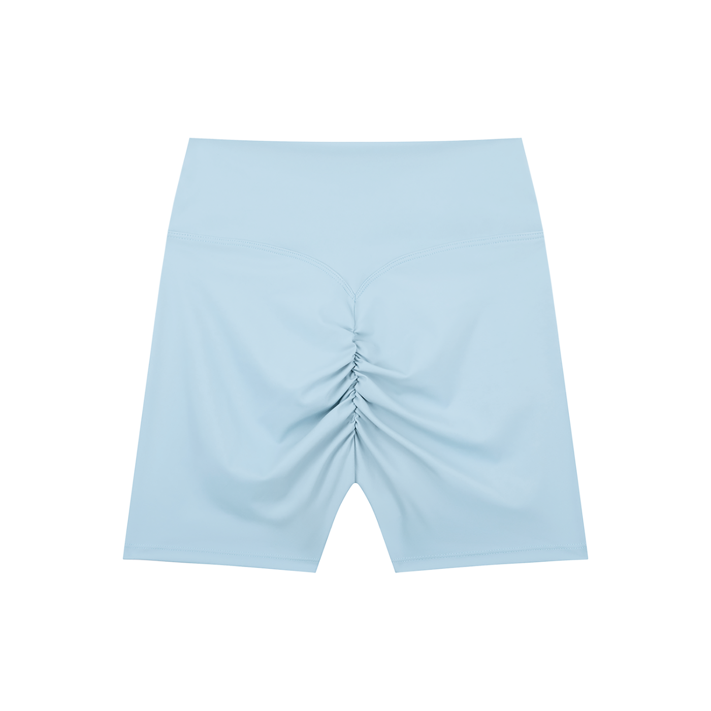 Light Blue High-Waisted Blend Biker Shorts